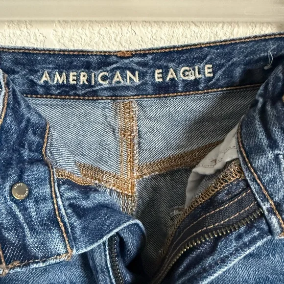American Eagle Outfitters Ripped Blue Jean Shorts - Picture 3 of 5